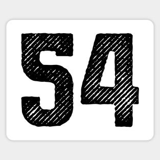 Fifty Four 54 Sticker